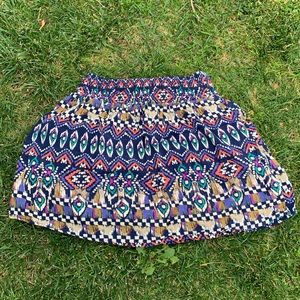 tribal pattern skater skirt
